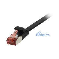 Synergy21 patch cable RJ45, CAT6 250Mhz, 1.5m black, FTP(U / FTP), TPE(Superflex), flat
