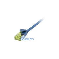 Synergy21 patch cable RJ45, CAT6A 500Mhz, 0.25m, blue, U / FTP, slimline round d 3.8mm, TPE / LSZH (Superflex), AWG32, w