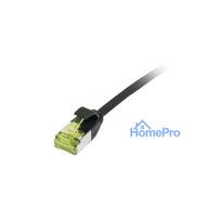 Synergy21 patch cable RJ45, CAT6A 500Mhz, 0.15m, black, U / FTP, slimline round d 3.8mm, TPE / LSZH (Superflex), AWG32,