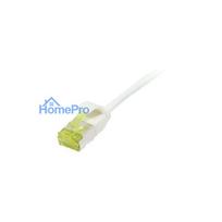 Synergy21 patch cable RJ45, CAT6A 500Mhz, 0.15m, white, U / FTP, slimline round d 3.8mm, TPE / LSZH (Superflex), AWG32,