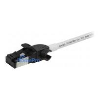 Synergy21 RJ45 patch cable, CAT6A 500MHz, 0.5m, white, S/FTP, slimline round d 4.5mm, TPE/LSZH (Superflex), AWG28, with