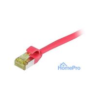 Synergy21 patch cable RJ45, CAT6A 500Mhz, 0.5m, red, S-STP(S / FTP), slimline round d 4.5mm, TPE / LSZH(Superflex), AWG2
