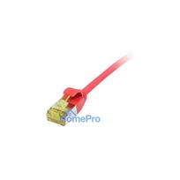 Synergy21 patch cable RJ45, CAT6A 500Mhz, 3m, red, U / FTP, slimline round d 3.8mm, TPE / LSZH (Superflex), AWG32, with