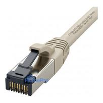Synergy21 patch cable RJ45, CAT8.1 2000Mhz, 1.0m, gray, S-STP(S / FTP), TPE / LSZH(SuperFlex), AWG26,