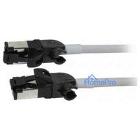 Synergy21 RJ45 patch cable, CAT6A 500MHz, 1.0m, grey, S/FTP, slimline round d 4.5mm, TPE/LSZH (Superflex), AWG28, with C