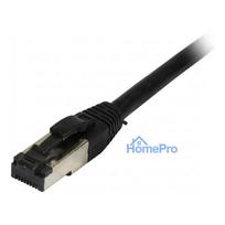 Synergy21 patch cable RJ45, CAT8.1 2000Mhz, 1.5m, black, S-STP(S / FTP), TPE / LSZH(SuperFlex), AWG26,