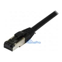 Synergy21 patch cable RJ45, CAT8.1 2000Mhz, 0.25m, black, S-STP(S / FTP), TPE / LSZH(SuperFlex), AWG26,