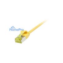 Synergy21 patch cable RJ45, CAT6A 500Mhz, 5m, yellow, U / FTP, slimline round d 3.8mm, TPE / LSZH (Superflex), AWG32, wi