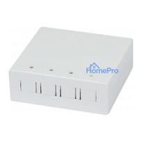 Synergy21 fiber optic wall-mounted housing, for 4 SC-S or LC-D 80x80 couplers with cable management, DIN rail/wall mount
