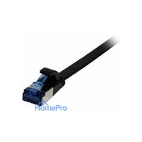 Synergy21 patch cable RJ45, CAT6A 500Mhz, 1.5m, black, U / FTP, flat, TPE (Superflex), AWG32,
