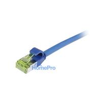 Synergy21 Patchkabel RJ45, CAT6A 500Mhz, 5m, blau, S-STP(S / FTP), slimline rund d 4,5mm, TPE / LSZH(Superflex), AWG28,