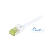 Synergy21 Patchkabel RJ45, CAT6A 500Mhz, 15m, weiss, S-STP(S / FTP), slimline rund d 4,5mm, TPE / LSZH(Superflex), AWG28