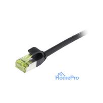 Synergy21 Patchkabel RJ45, CAT6A 500Mhz, 1,0m, schwarz, S-STP(S / FTP), slimline rund d 4,5mm, TPE / LSZH(Superflex), AW