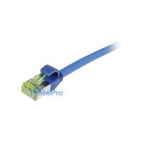 Synergy21 Patchkabel RJ45, CAT6A 500Mhz, 1,0m, blau, S-STP(S / FTP), slimline rund d 4,5mm, TPE / LSZH(Superflex), AWG28