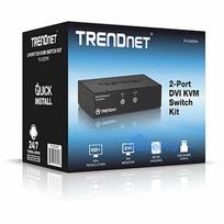 Switch TRENDnet KVM 2-portu DVI switch kit - TK-222DVK