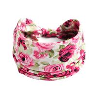 Naujos senovinės mazginės elastinės galvos juostos, turbanas, platus galvos apdangalas, skirtas moterims mergaičių gėlių raštu medvilnė, minkšta Boho bandana plaukų aksesuarai 17 brown