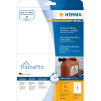 HERMA Foil Labels A4 105x148mm White Removable 80 pcs.