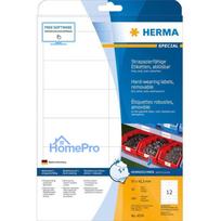 HERMA Foil Labels A4 97x42.3mm White Removable 240 pcs.