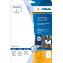 HERMA film labels A4 210x297mm white removable 20 pcs.