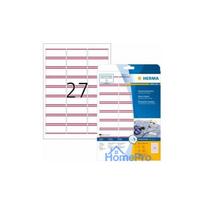 HERMA Textile / name labels A4 63,5x29,6mm white / red 540 pcs.