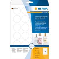 HERMA Label transparent A4 40 mm round glossy film 600 pcs
