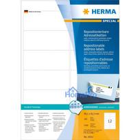 HERMA Address labels A4 white 99.1x42.3 mm removable 1200 pcs.