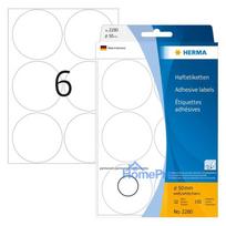 HERMA Multi-purpose labels white 50 mm round paper 192 pcs.