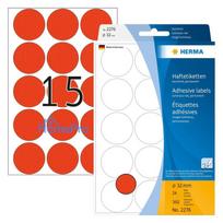 HERMA Adhesive dots Ø 32.0 mm fluorescent red