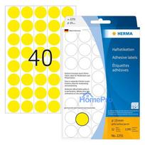 HERMA Adhesive dots Ø 19.0 mm yellow