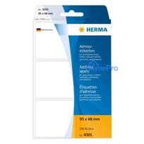 HERMA Address Labels 4301 white 95.0 x 48.0 mm - 250 pieces