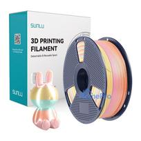 3D Printer Filament - Sunlu PLA+ Silk Filament 1.75 mm 200-210°C Rainbow