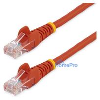 0.5m Red Cat5e Patch Cable with Snagless RJ45 Connectors - Short Ethernet Cable - 0.5 m Cat 5e UTP Cable