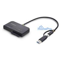 USB-C und USB-A auf M.2 NVMe und 6,35-8,89cm 2,5-3,5Zoll SATA Adapter 10Gbps werkzeugloser externer SSD Festplattenles