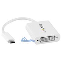 StarTech USB-C auf DVI Adapter - USB Type-C DVI Konverter fr MacBook, Chromebook, Dell XPS oder andere USB-C Gerte - Wei