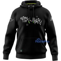 Rick and Morty Hoodie With Logo, Black, L