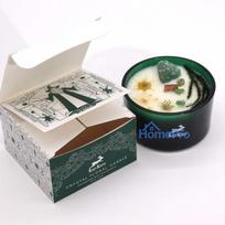 Home Fragrance - Hop Hare The Magician Candle Mint Aroma With Jade Stone Green