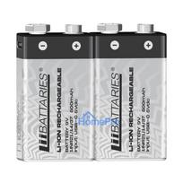 Liibattaries USB-C Rechargeable Powerful batteries Lithium-Ion 6F22 6LR61 MN1604 "Krona" 9V 500mAh 9V (2pcs)