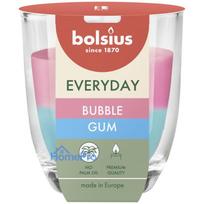 Candle, scented Bolsius Bubble Gum, 21 h, Pink / Blue