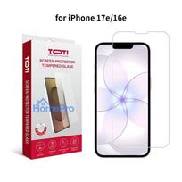 TOTI TEMPERED glass 2D screen protector full cover for iPhone 16e / 17e Transparent