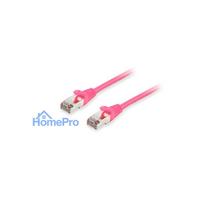 Equip Patch cable Cat6A S / FTP 2xRJ45 20.00m pink LSZH polybag