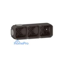 Surface box with seals 3 pcs. Plexo Legrand 069603L (anthracite)