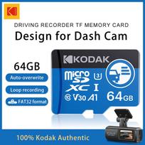 KODAK KD360 Didelio greičio Micro SD kortelė 32GB/64GB/128GB/256GB automobilio vaizdo registratoriui ir transporto priemonės kamerai, 4K vaizdo įrašymas 64GB black