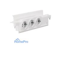 Hager VZ00UP socket (3-way, swivel, for VOLTA panels)