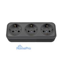 Triple surface-mounted socket with grounding Vilma SL+250 RP16-031 SL+ V (anthracite)