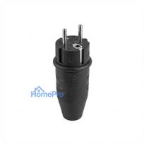 ABL 100000039 Original plug. SCHUKO fr-be. Rubber (TPE). Black. IP44. Type