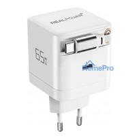 REALPOWER GaN Charger 65W white, 65 watts, 2x Type-C