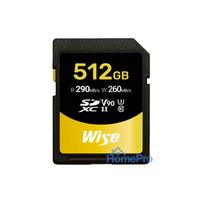 Memory Card - Wise 512GB SDXC UHS II V90 290MB/s 260MB/s