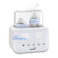 Baby Bottle Warmer - Grownsy Double Bottle Warmer, Steam Water Bath, 24h Temp Control