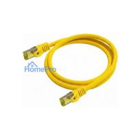 Python patch cable with Cat.7 raw cable nylon braid. yellow 2m
