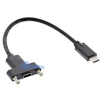 INLINE USB 3.1 Adapter Cable, Type C Male to Type C Female, 0.2m, Black